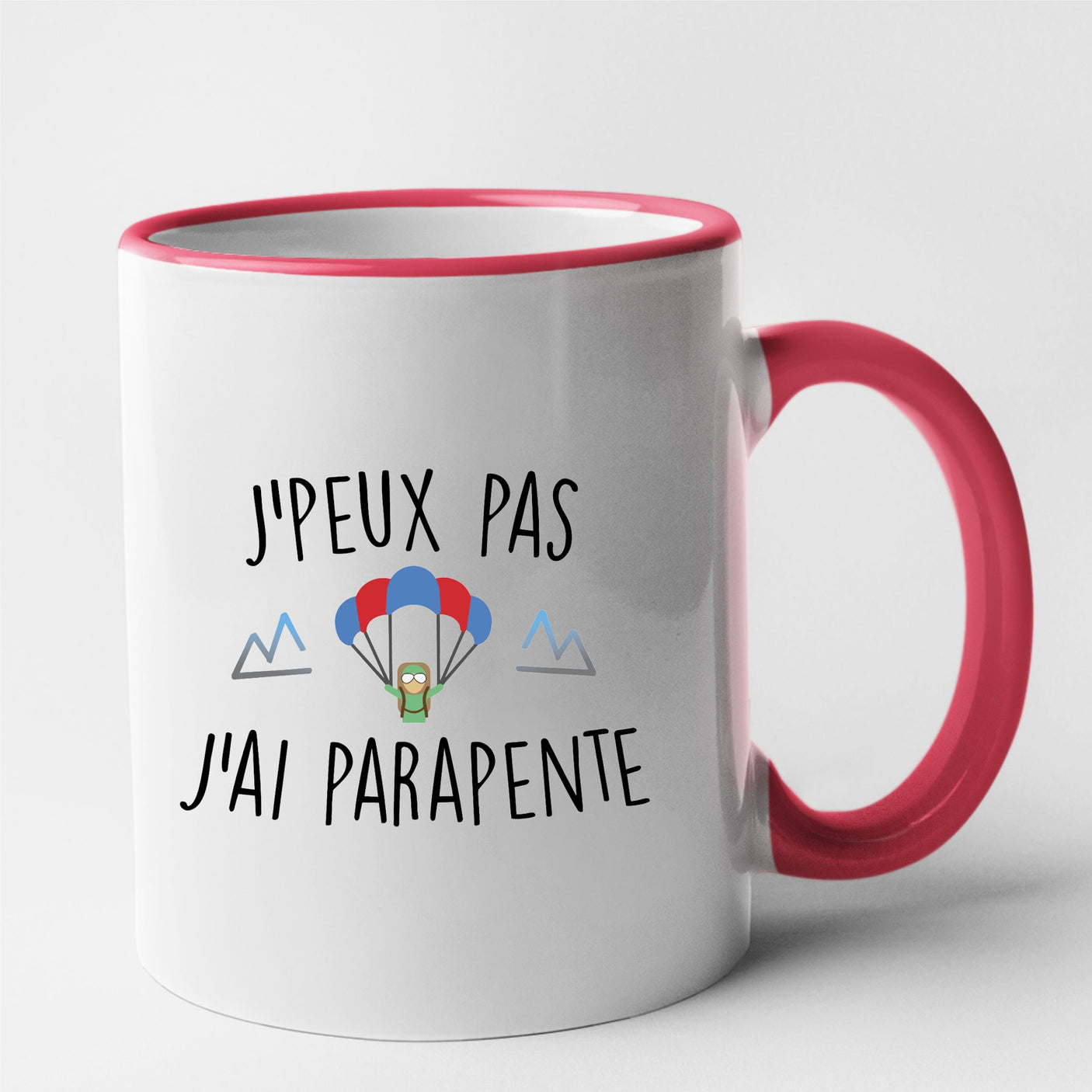 Mug J'peux pas j'ai parapente Rouge