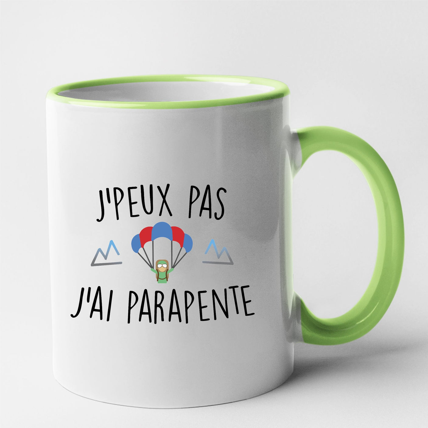 Mug J'peux pas j'ai parapente Vert