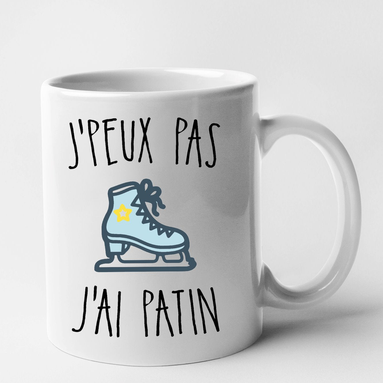 Mug J'peux pas j'ai patin Blanc