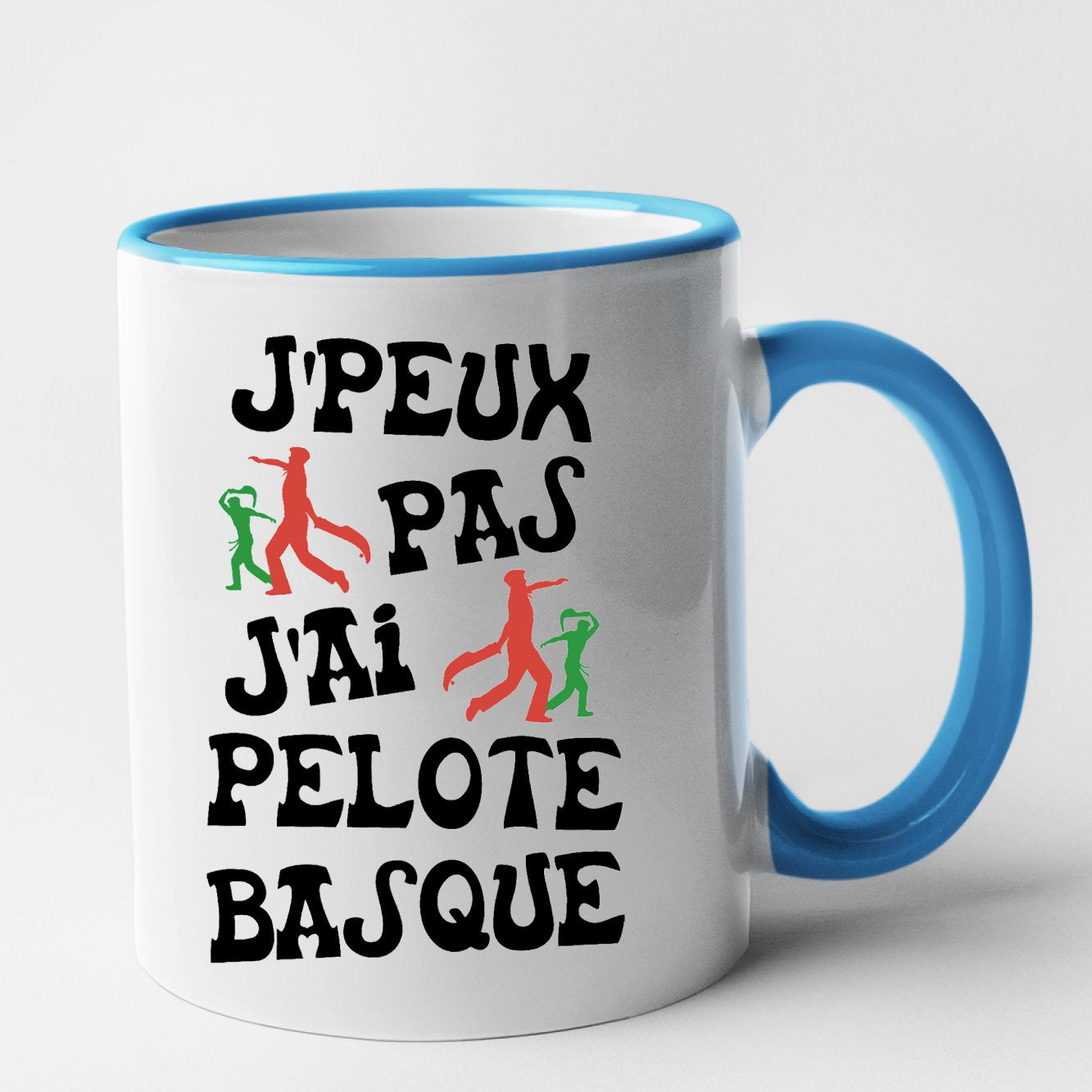 Mug J'peux pas j'ai pelote basque Bleu