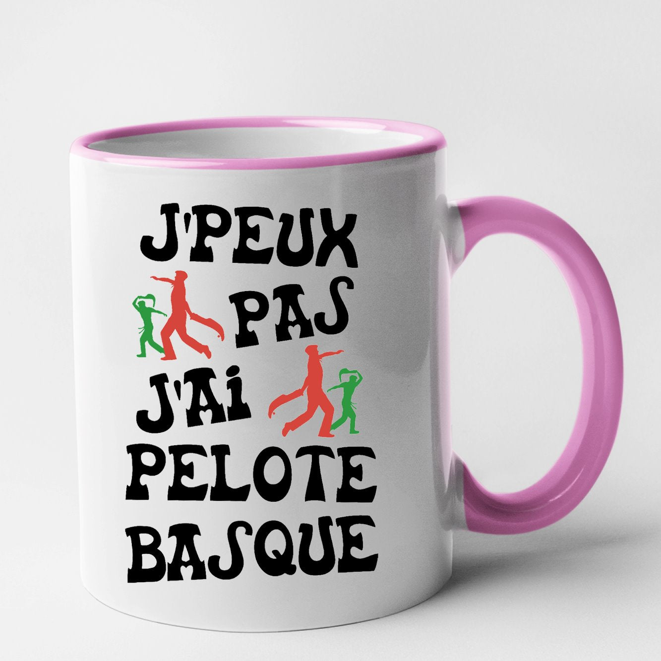 Mug J'peux pas j'ai pelote basque Rose