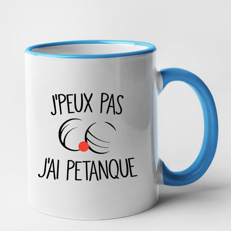 Mug J'peux pas j'ai pétanque Bleu