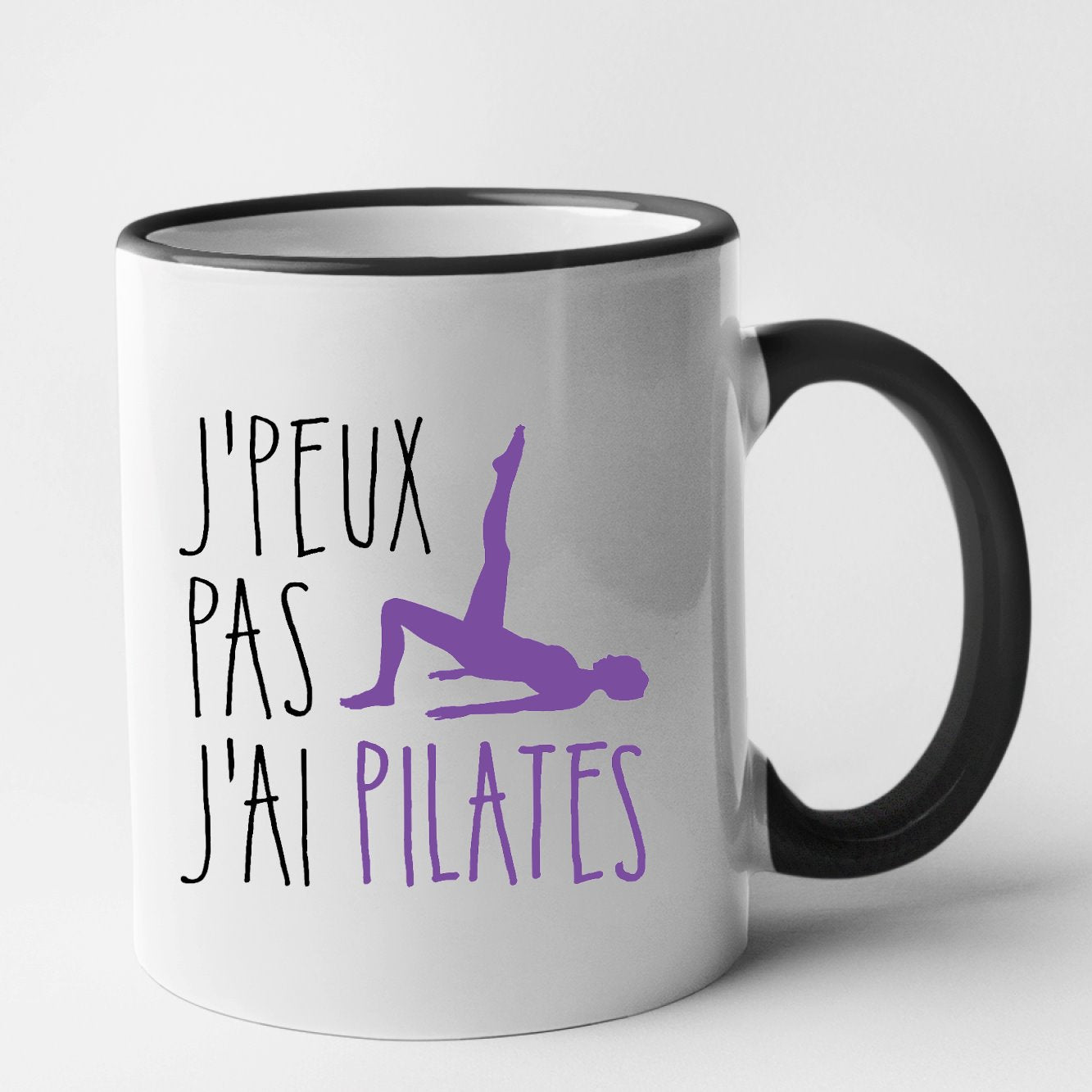 Mug J'peux pas j'ai pilates Noir