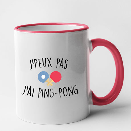 Mug J'peux pas j'ai ping-pong Rouge