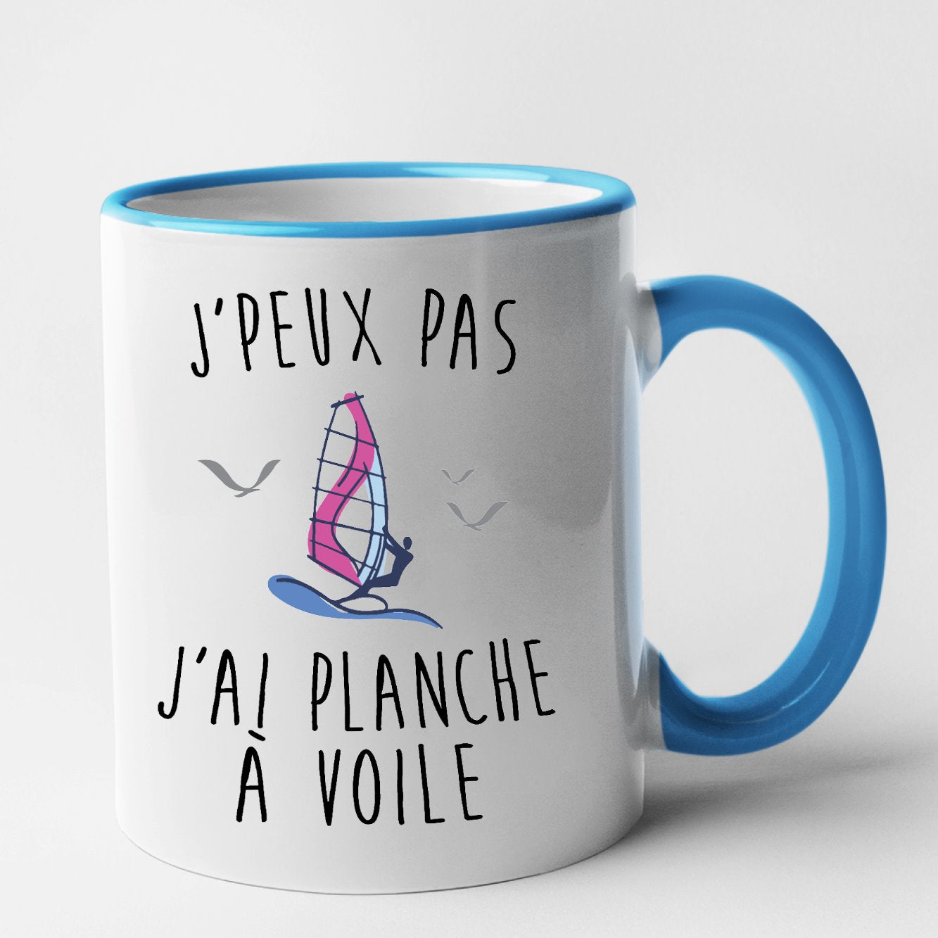 Mug J'peux pas j'ai planche à voile Bleu