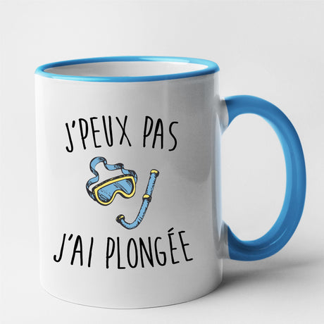 Mug J'peux pas j'ai plongée Bleu