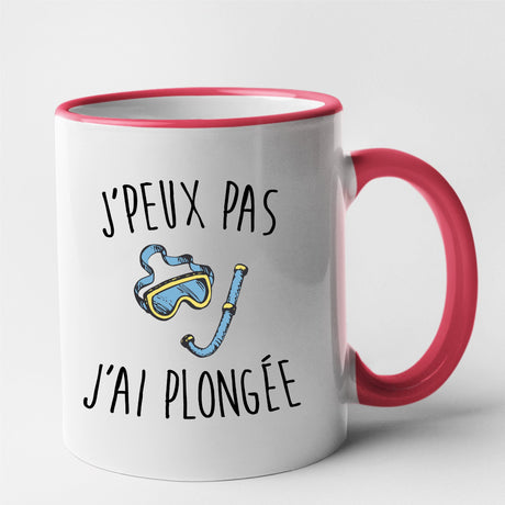 Mug J'peux pas j'ai plongée Rouge