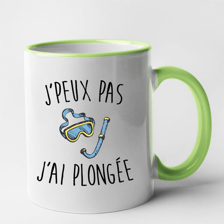 Mug J'peux pas j'ai plongée Vert