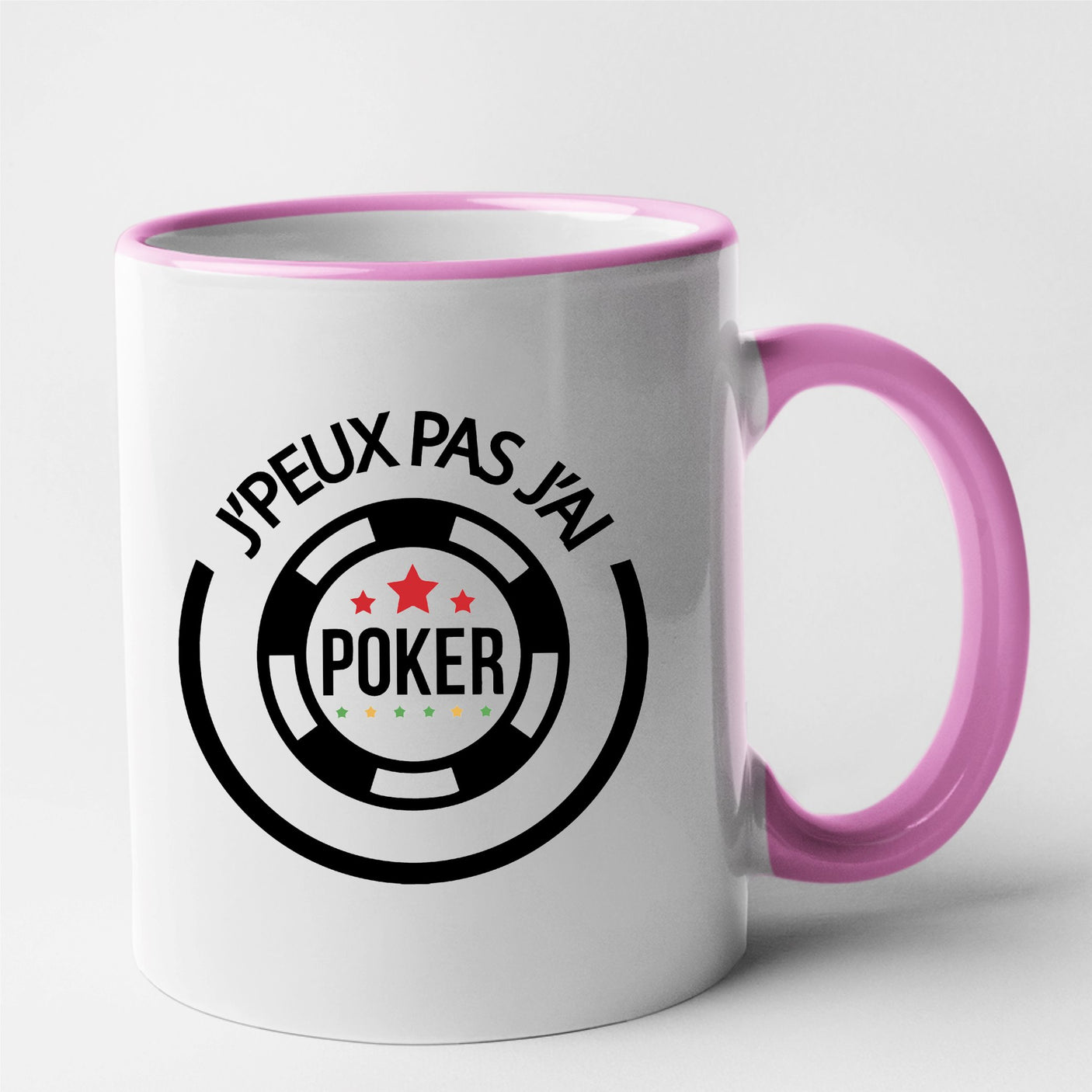 Mug J'peux pas j'ai poker Rose