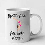 Mug J'peux pas j'ai pole dance Blanc