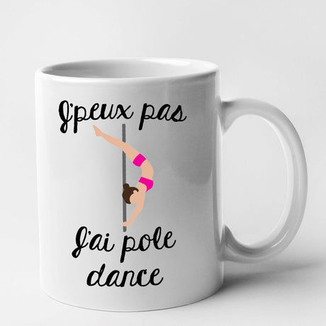 Mug J'peux pas j'ai pole dance Blanc