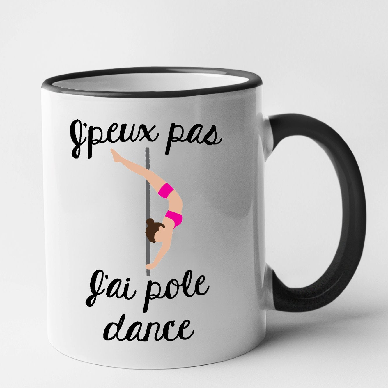 Mug J'peux pas j'ai pole dance Noir