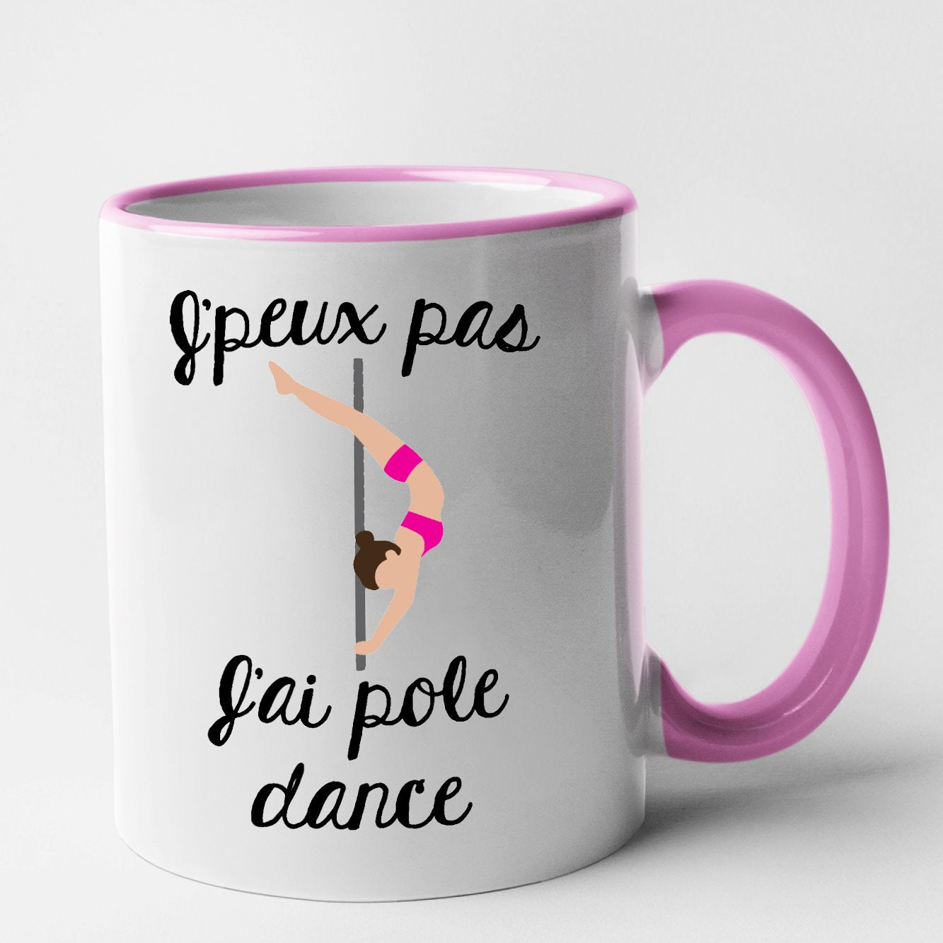 Mug J'peux pas j'ai pole dance Rose