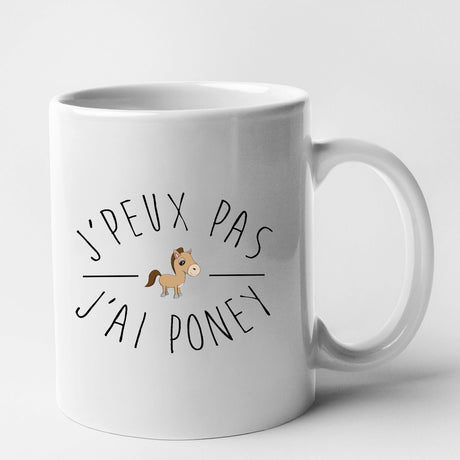 Mug J'peux pas j'ai poney Blanc