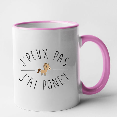 Mug J'peux pas j'ai poney Rose