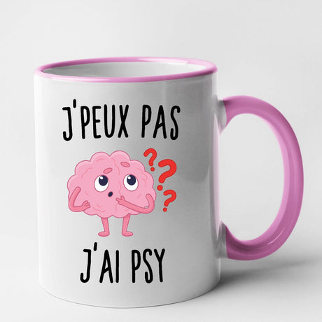 Mug J'peux pas j'ai psy Rose