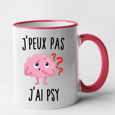 Mug J'peux pas j'ai psy Rouge