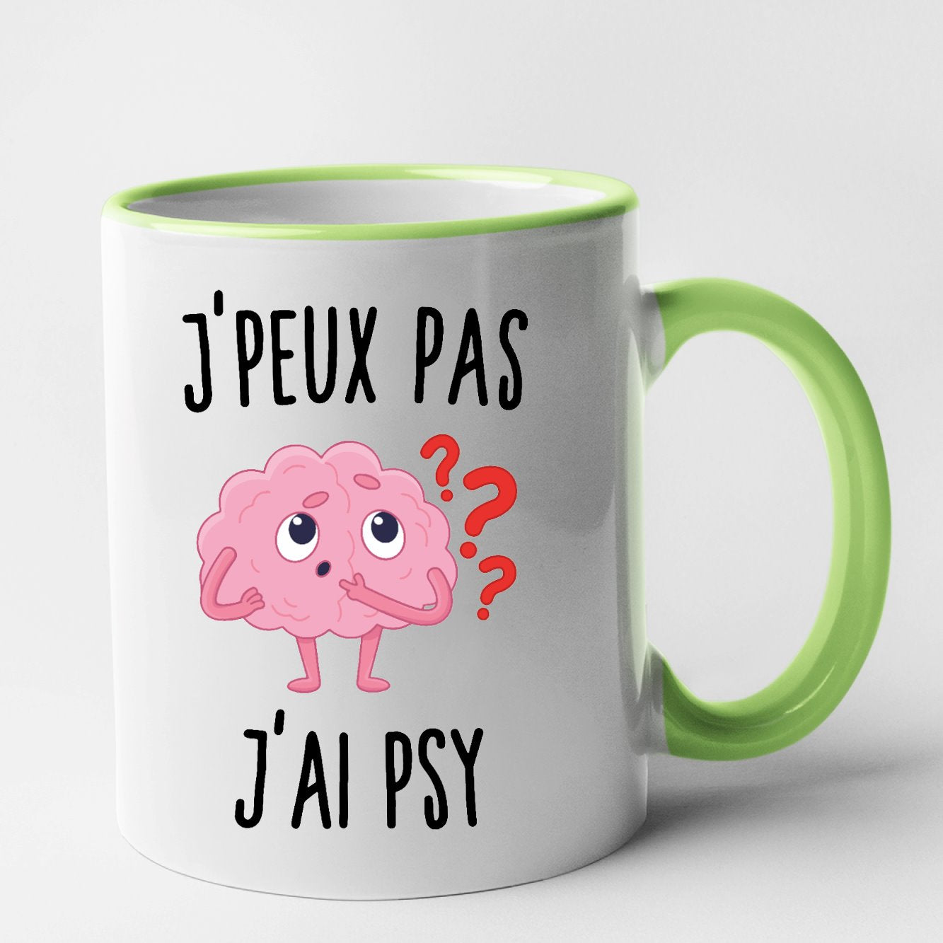 Mug J'peux pas j'ai psy Vert