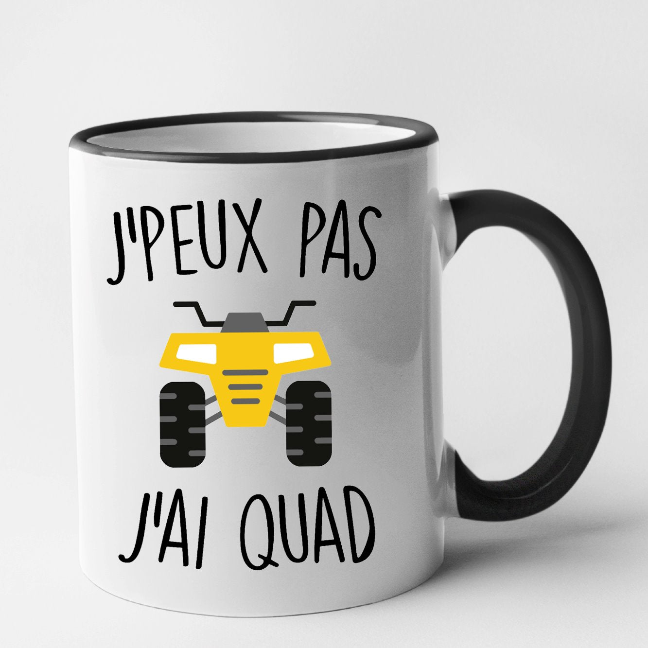 Mug J'peux pas j'ai quad Noir