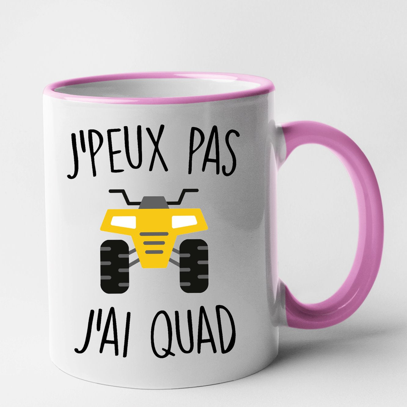 Mug J'peux pas j'ai quad Rose