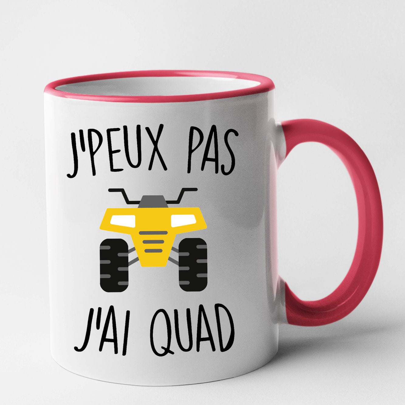 Mug J'peux pas j'ai quad Rouge