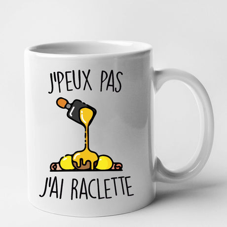 Mug J'peux pas j'ai raclette Blanc