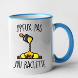 Mug J'peux pas j'ai raclette Bleu