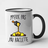 Mug J'peux pas j'ai raclette Noir