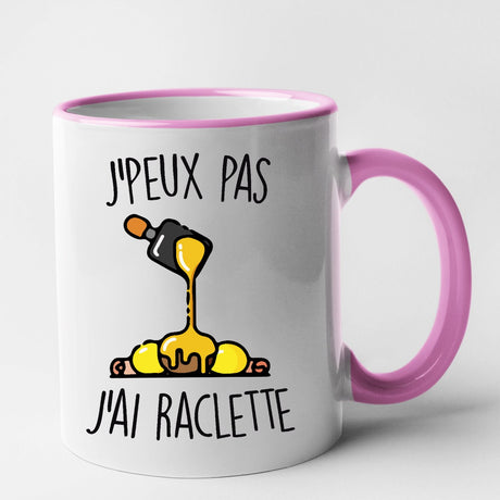 Mug J'peux pas j'ai raclette Rose