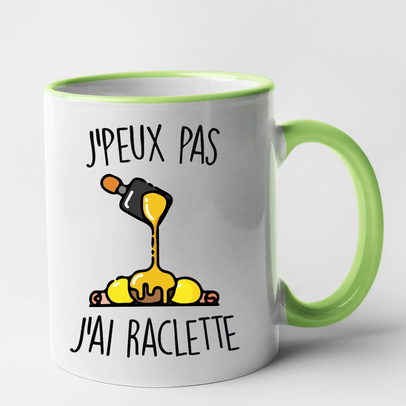 Mug J'peux pas j'ai raclette Vert