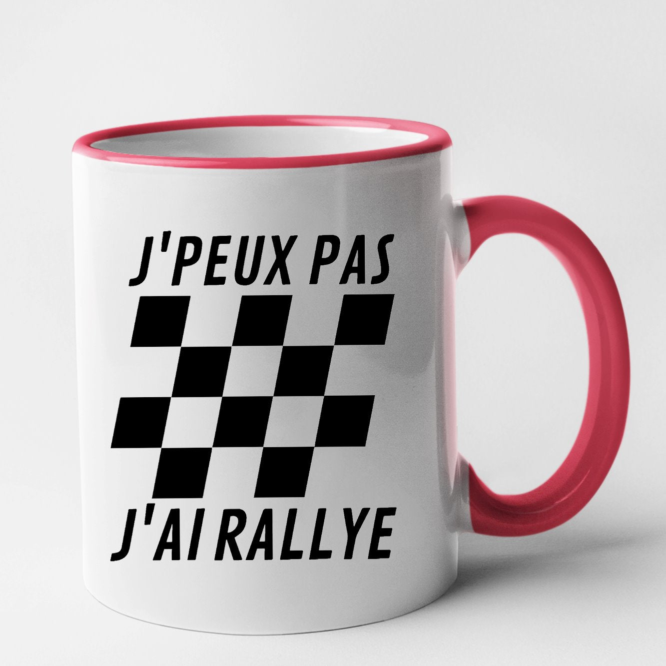 Mug J'peux pas j'ai rallye Rouge