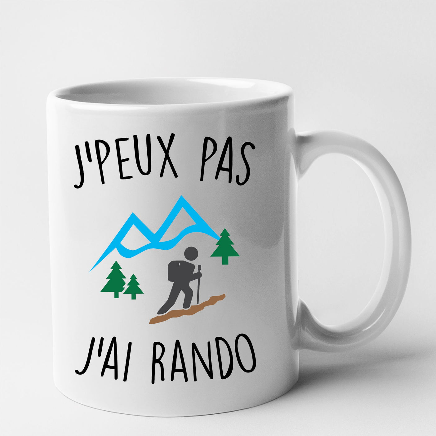 Mug J'peux pas j'ai rando Blanc