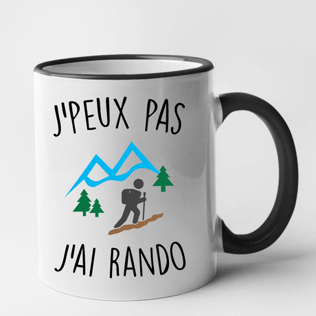 Mug J'peux pas j'ai rando Noir