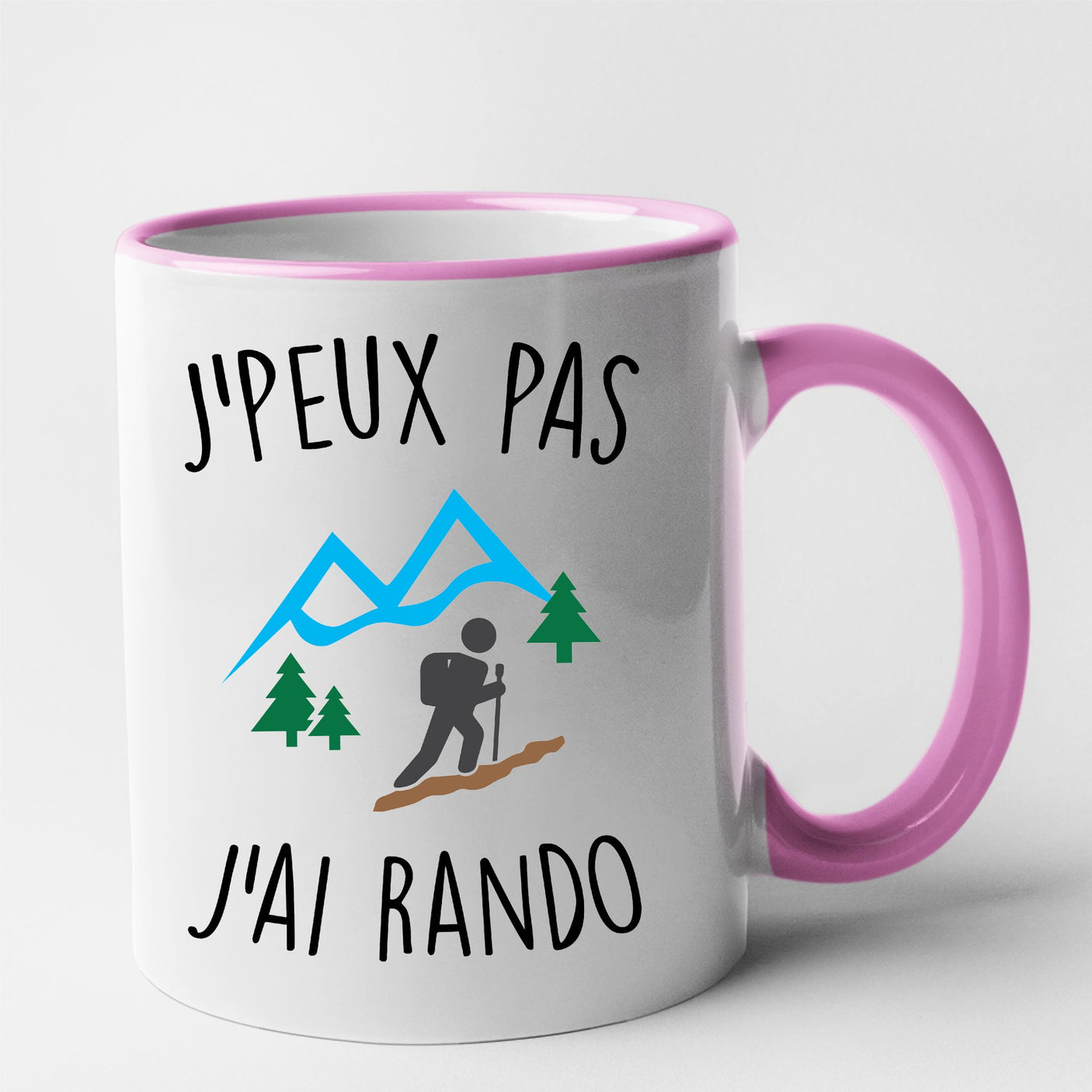 Mug J'peux pas j'ai rando Rose