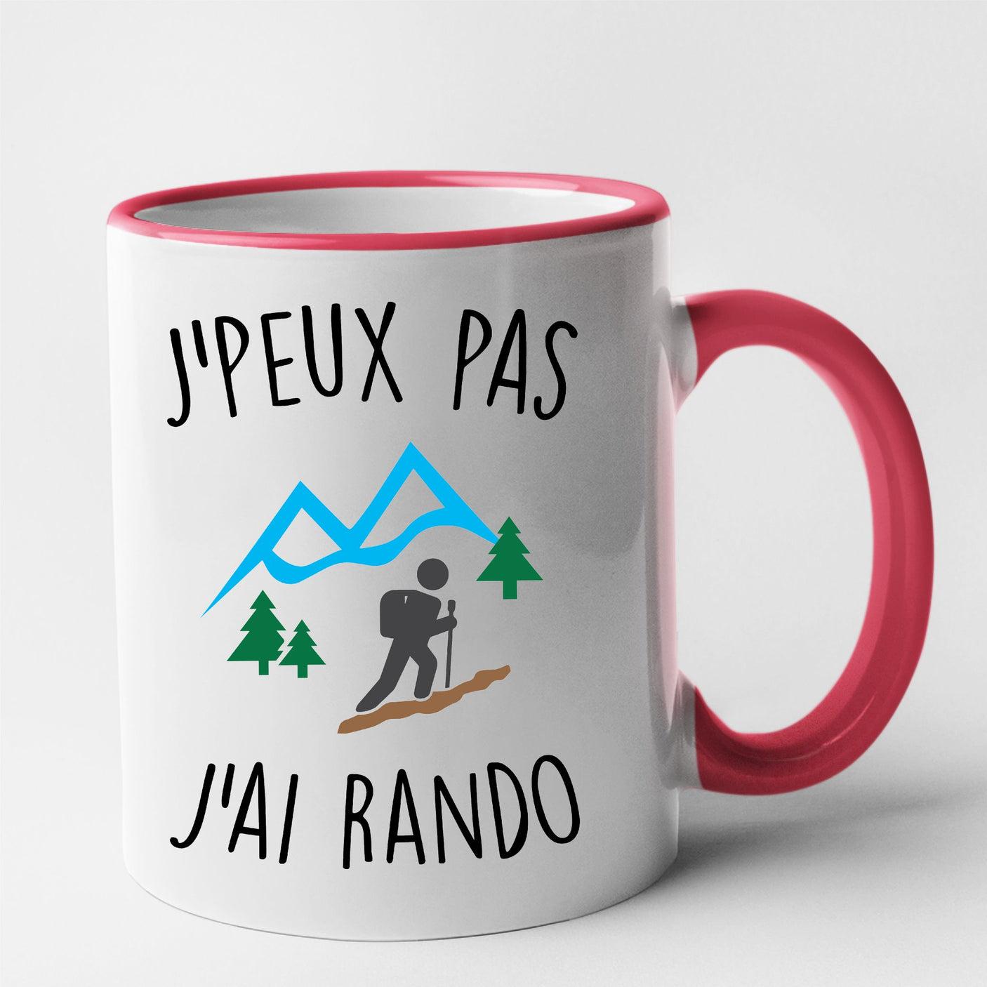 Mug J'peux pas j'ai rando Rouge