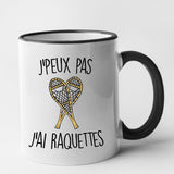 Mug J'peux pas j'ai raquettes Noir