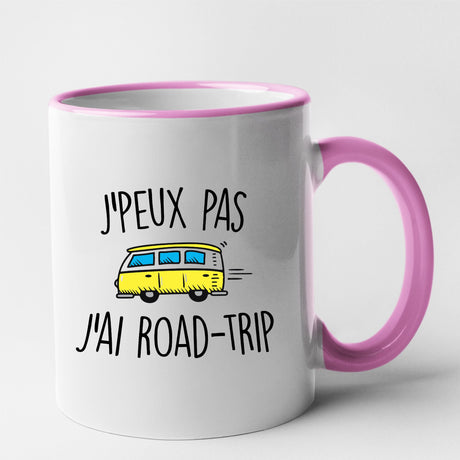 Mug J'peux pas j'ai road-trip Rose