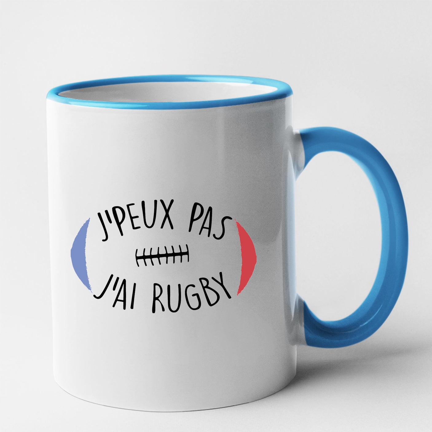 Mug J'peux pas j'ai rugby Bleu