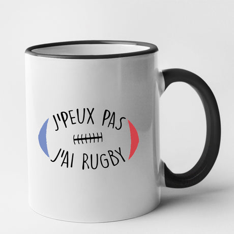 Mug J'peux pas j'ai rugby Noir