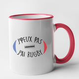 Mug J'peux pas j'ai rugby Rouge