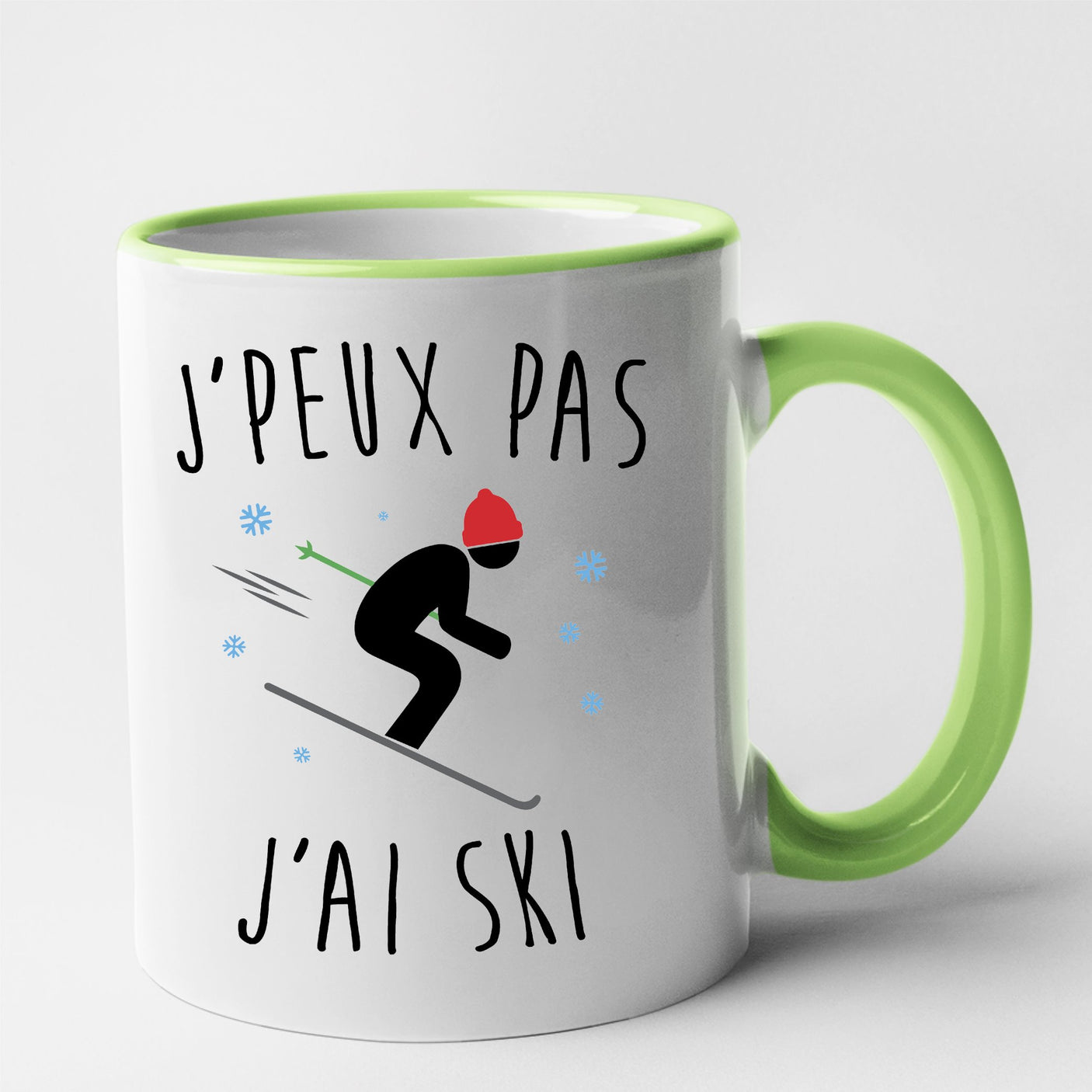 Mug J'peux pas j'ai ski Vert