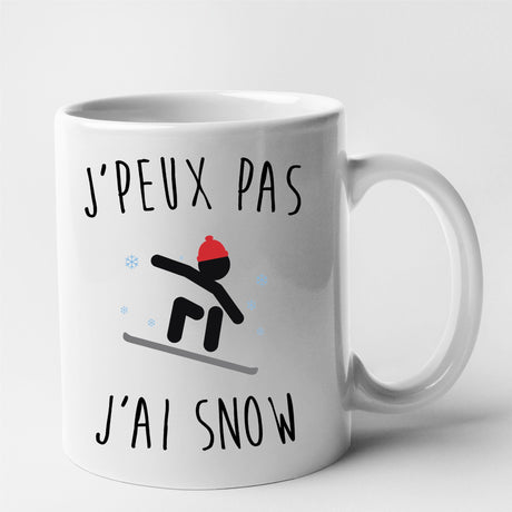 Mug J'peux pas j'ai snow Blanc