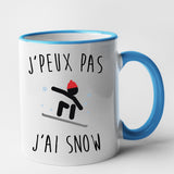 Mug J'peux pas j'ai snow Bleu