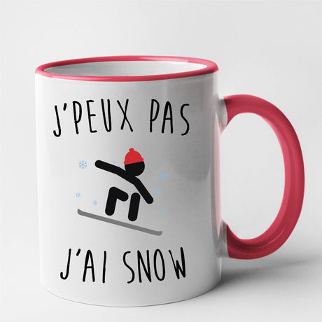 Mug J'peux pas j'ai snow Rouge