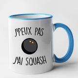 Mug J'peux pas j'ai squash Bleu