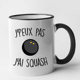 Mug J'peux pas j'ai squash Noir