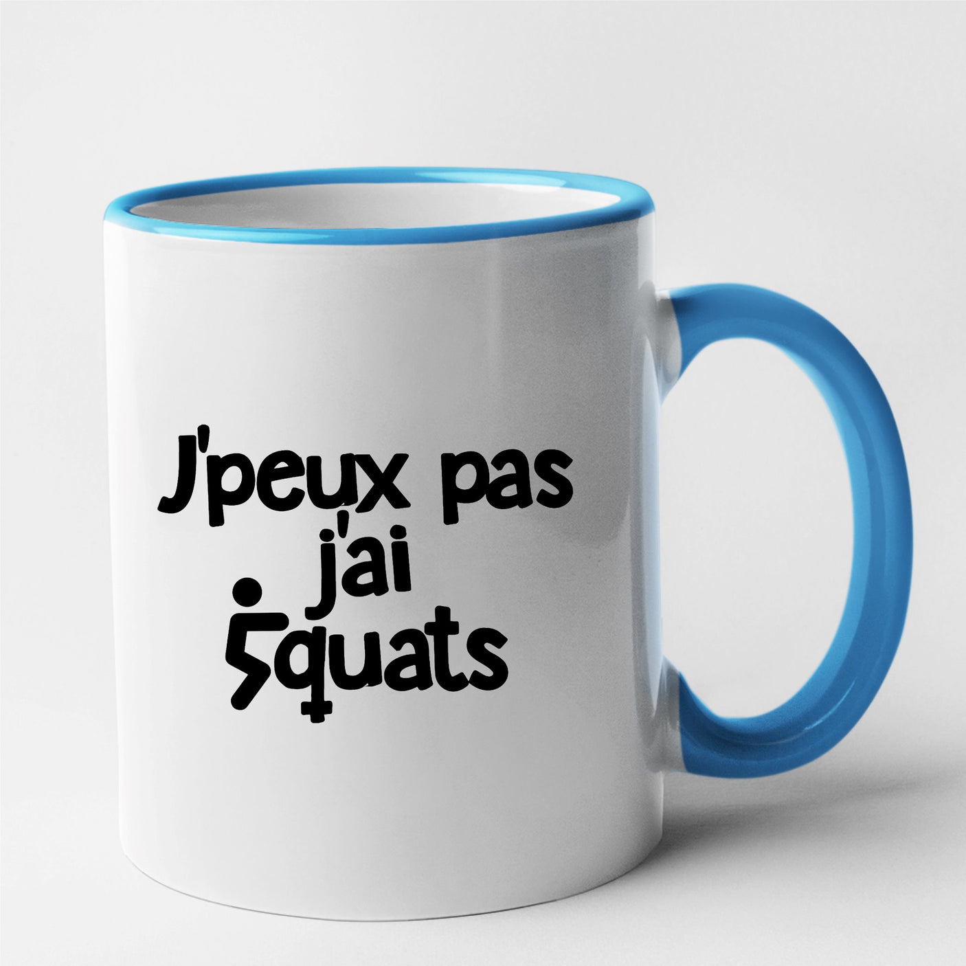 Mug J'peux pas j'ai squats Bleu