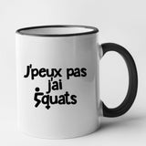 Mug J'peux pas j'ai squats Noir