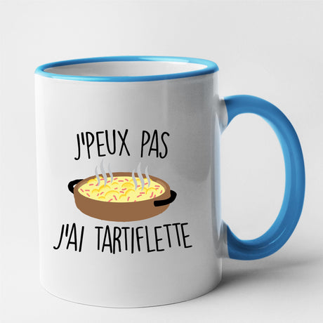 Mug J'peux pas j'ai tartiflette Bleu