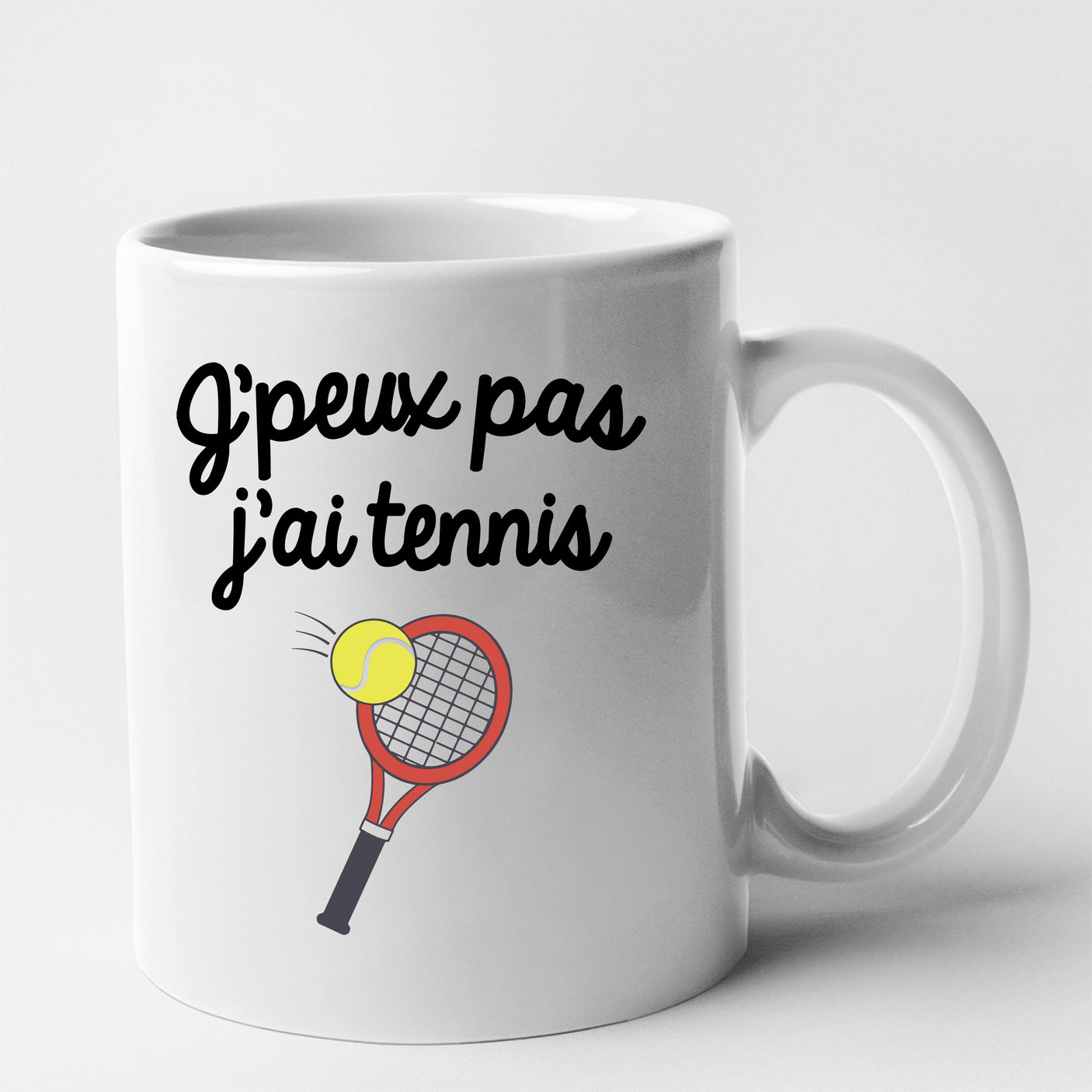 Mug J'peux pas j'ai tennis Blanc